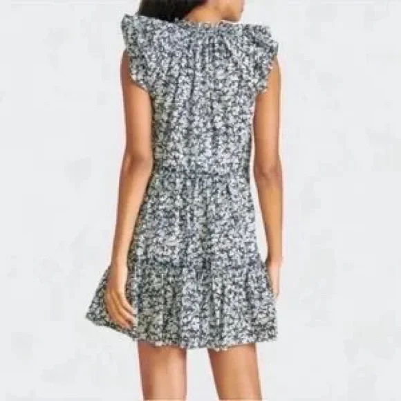 Veronica Beard Zee Batik Print Tiered Mini Dress size 4 - Picture 2 of 13